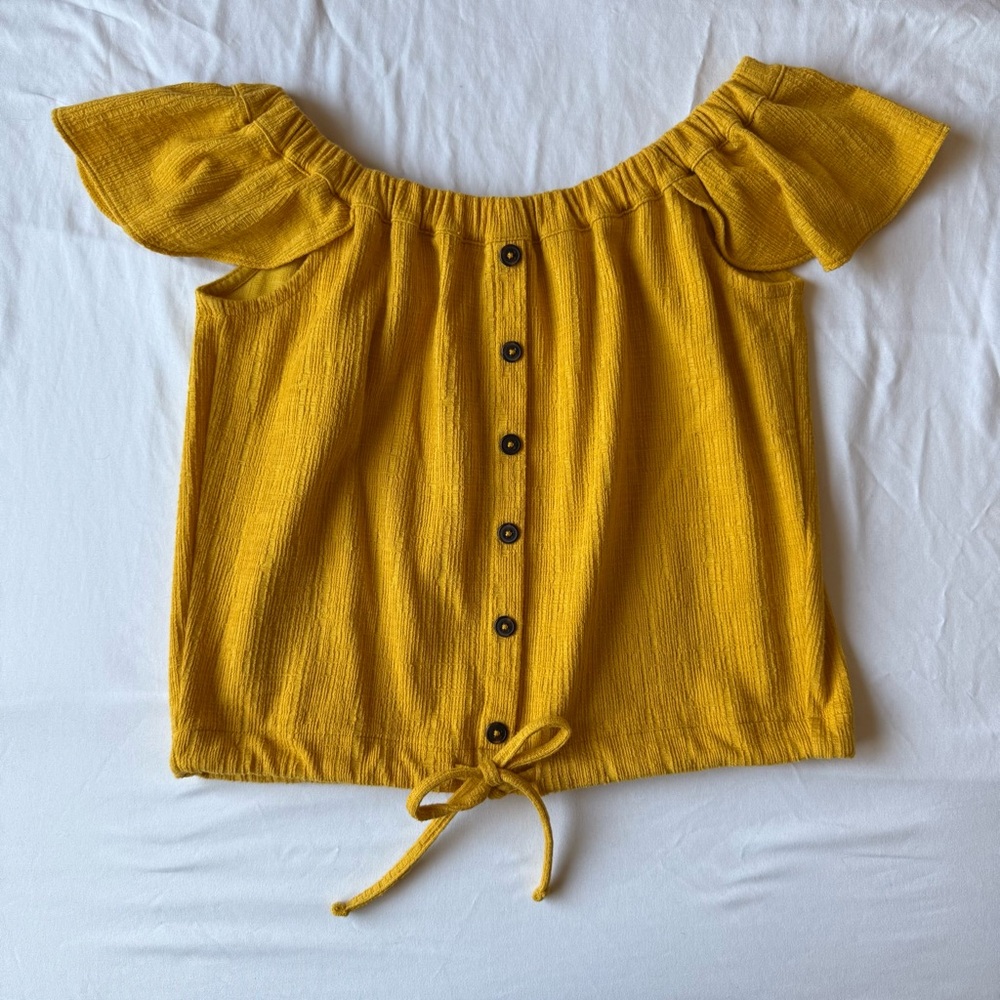 Madewell Off-Shoulder texture top